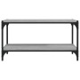 Mobile TV Grigio Sonoma 80x33x41 cm Legno Multistrato e Acciaio