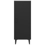 Credenza Nera 34,5x34x90 cm in Legno Multistrato