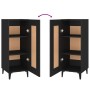 Credenza Nero 34,5x34x90 cm in Legno Multistrato