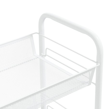 Carrello da Cucina con 5 Ripiani Bianco 46x26x105 cm in Ferro