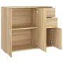 Credenza Rovere Sonoma 91x29,5x75 cm in Legno Multistrato