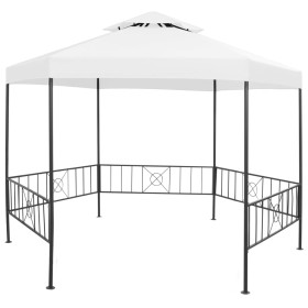 Gazebo da Giardino 323x275x265 cm Bianco 180 g/m²