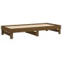 Dormeuse Estraibile Miele 2x(90x200) cm Legno Massello di Pino