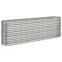 Letto Giardino Acciaio Verniciato a Polvere 224x40x68cm Argento