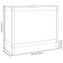 Contenitore per Bucato Nero 88,5x44x76 cm Legno Massello Pino