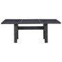 Tavolo da Giardino Nero 200x100x74 cm in Vetro e Polyrattan