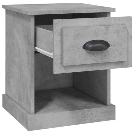 Comodini 2 pz Grigio Cemento 39x39x47,5 cm in Legno Multistrato