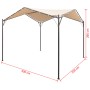 Gazebo Padiglione Tenda Tettoia 3x3 m Acciaio Beige