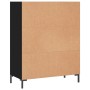 Libreria Nera 69,5x32,5x90 cm in Legno Multistrato