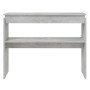 Tavolino Consolle Grigio Cemento 102x30x80cm Legno Multistrato