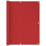 Paravento da Balcone Rosso 120x300 cm in HDPE