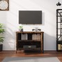 Mobile TV con Ante Rovere Marrone 60x35x45 cm Legno Multistrato