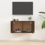 Mobile Porta TV a Parete rovere marrone 80x34,5x40 cm