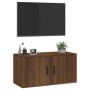 Mobile Porta TV a Parete rovere marrone 80x34,5x40 cm