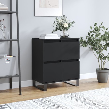 Credenza Nero 60x35x70 cm in Legno Multistrato