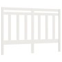 Testiera per Letto Bianca 166x4x100cm in Legno Massello di Pino