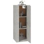 Mobile Porta TV a Parete Grigio Cemento 40x34,5x100 cm