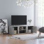 Mobile Porta TV Grigio Cemento 120x34x37cm in Legno Multistrato