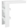 Bancone da Muro Bianco Lucido 102x45x103,5 cm Legno Compensato