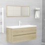 Mobile Lavabo Rovere Sonoma 100x38,5x45 cm Legno Multistrato