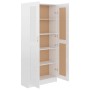 Libreria Bianco Lucido 82,5x30,5x185,5 cm in Legno Multistrato