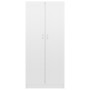 Libreria Bianco Lucido 82,5x30,5x185,5 cm in Legno Multistrato