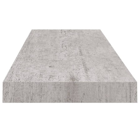 Scaffali a Parete 2 pz Grigio Cemento 80x23,5x3,8 cm in MDF