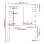 Testiera per Letto 96x4x100 cm in Legno Massello di Pino