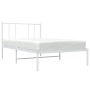 Giroletto con Testiera Metallo Bianco 90x190 cm