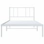Giroletto con Testiera Metallo Bianco 90x190 cm