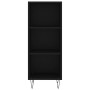 Credenza Nera 34,5x32,5x90 cm in Legno Multistrato