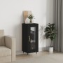 Credenza Nero 34,5x34x90 cm in Legno Multistrato