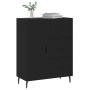 Credenza Nera 69,5x34x90 cm in Legno Multistrato