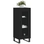 Credenza Nero 34,5x34x90 cm in Legno Multistrato