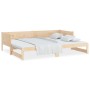 Dormeuse Estraibile Legno Massello Pino 2x(90x200) cm