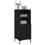 Credenza Nero 34,5x34x90 cm in Legno Multistrato