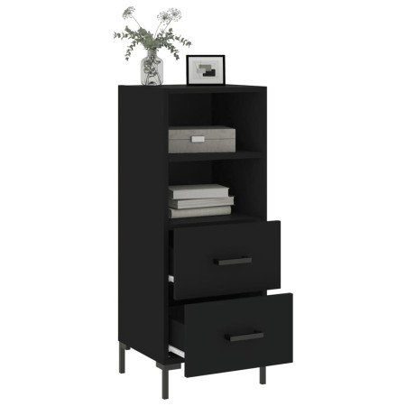 Credenza Nero 34,5x34x90 cm in Legno Multistrato