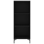 Credenza Nera 34,5x32,5x90 cm in Legno Multistrato