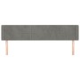 Testiera ad Orecchio Grigio Chiaro 203x16x78/88 cm in Velluto