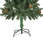 Albero di Natale Artificiale Pigne e Brillantini Bianchi 150 cm