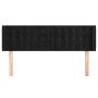 Testiera ad Orecchio Nera 147x16x78/88 cm in Velluto