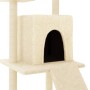 Albero per Gatti con Tiragraffi in Sisal Crema 110 cm