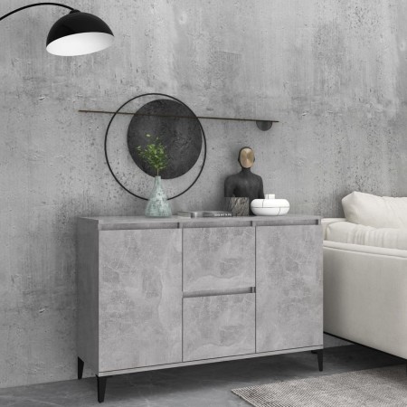 Credenza Grigio Cemento 104x35x70 cm in Legno Multistrato