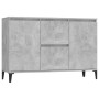 Credenza Grigio Cemento 104x35x70 cm in Legno Multistrato