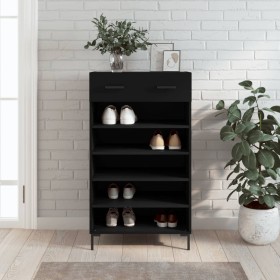 Scarpiera Nera 60x35x105 cm in Legno Multistrato