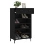 Scarpiera Nera 60x35x105 cm in Legno Multistrato