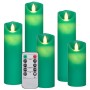 Set Candele Elettriche a LED 5 pz con Telecomando Bianco Caldo