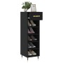 Scarpiera Nera 30x35x105 cm in Legno Multistrato