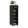 Scarpiera Nera 30x35x105 cm in Legno Multistrato