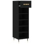 Scarpiera Nera 30x35x105 cm in Legno Multistrato